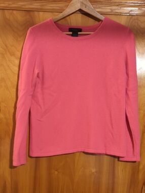 Preswick & Moore Pink Long Sleeve Crewneck Cashmere Sweater